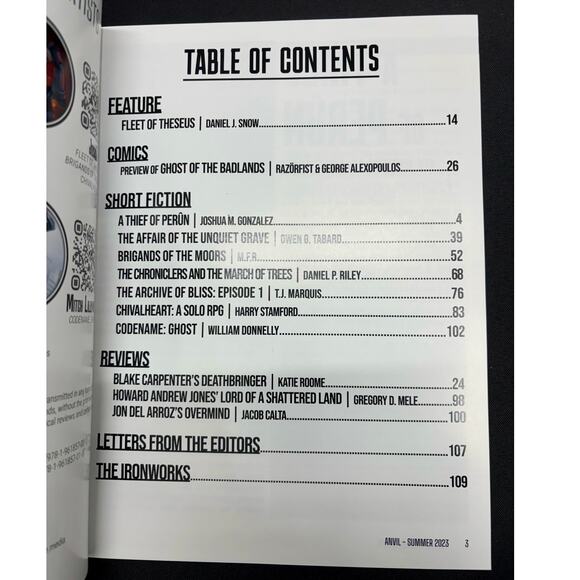 Iron Age Media Anvil Iron Age Magazine No. 1 Summer 2023 & No. 2 Fall 2023, NM - Picture 5 of 11